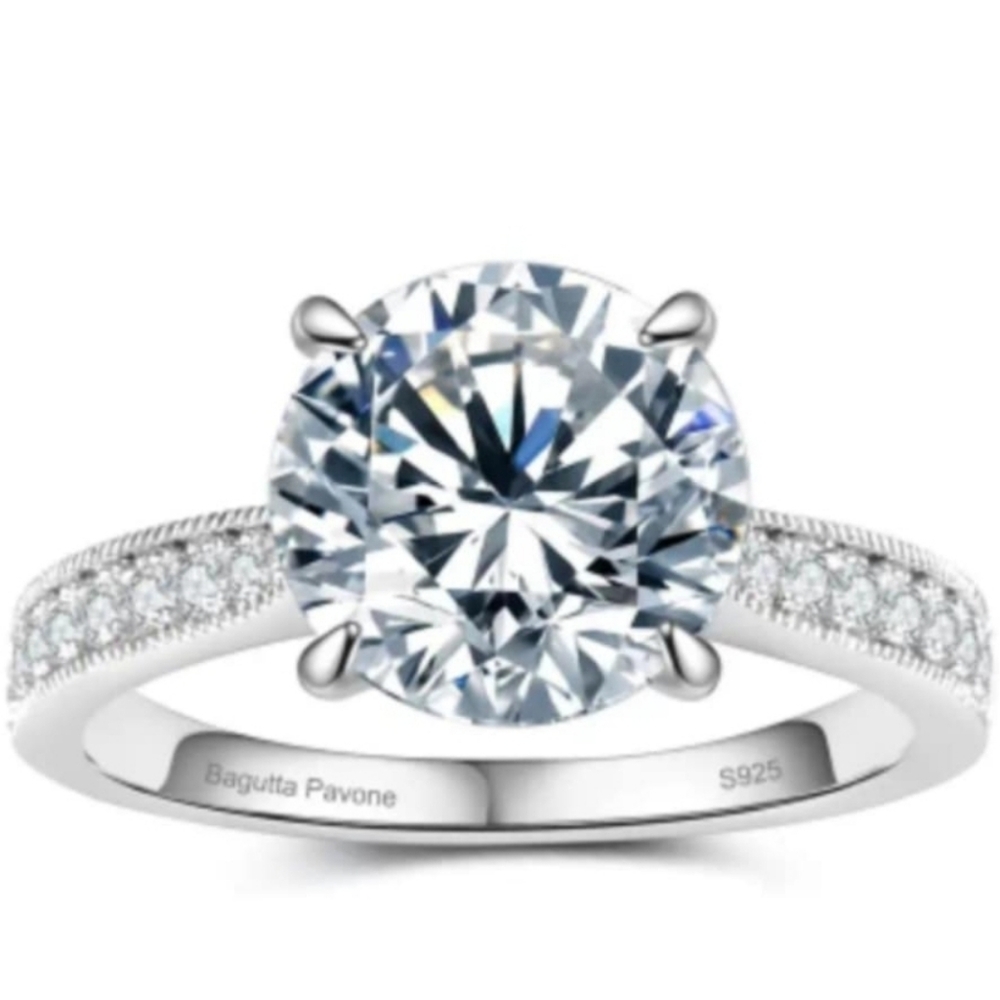 Gorgeous 5 Carat GRA Certified Moissanite Ring 💍 Sz 9! 18k/925